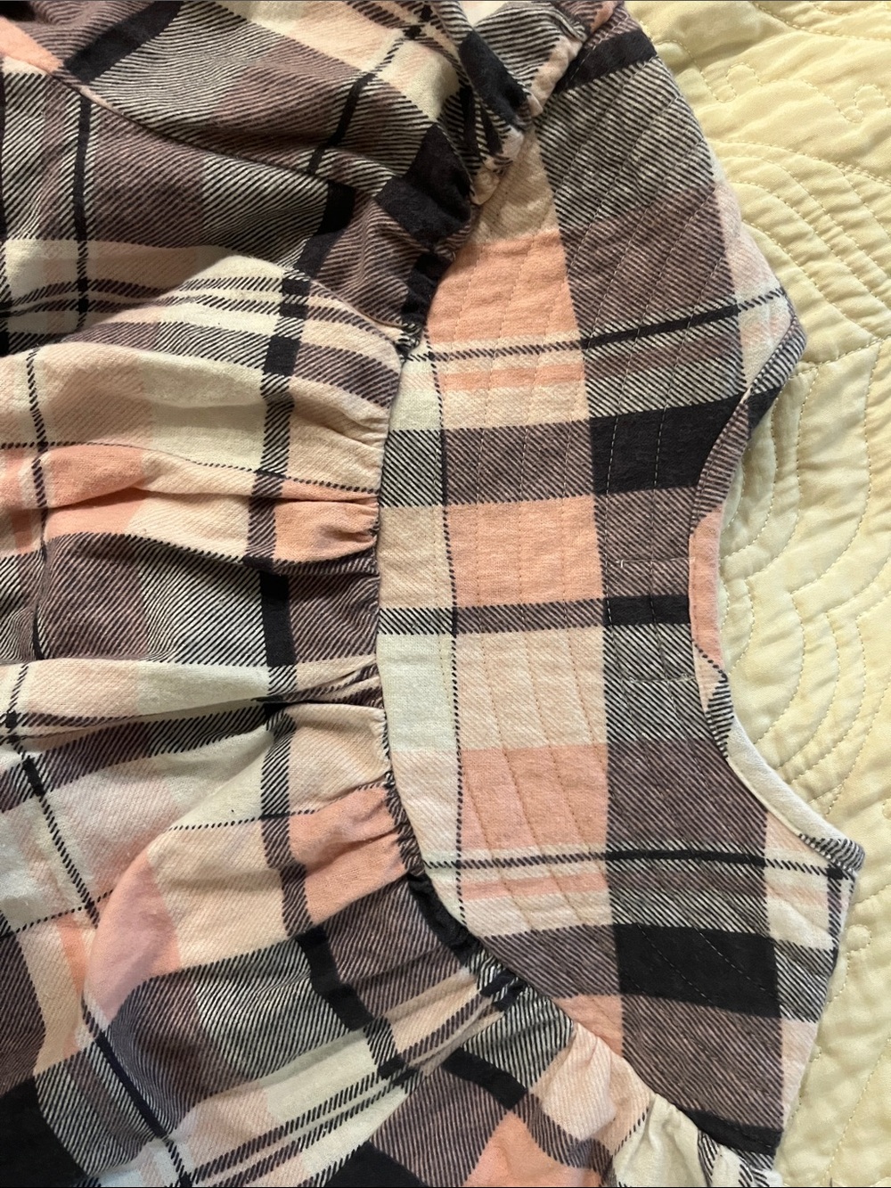 Women's 100% Cotton Flannel Nightgown in Pink & Gray - Picture 11 of 11